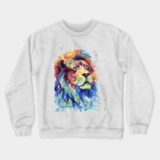 Multicolor Lion Art Crewneck Sweatshirt